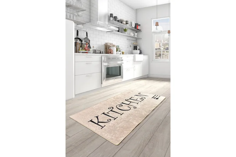 Käytävämatto Cullera 100x300 cm - Monivärinen / Sametti - Kodintekstiilit & matot - Matto - Moderni matto - Käytävämatto