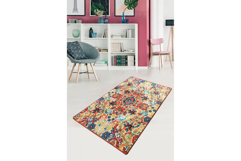 Käytävämatto Humoro 100x300 cm - Monivärinen / Sametti - Kodintekstiilit & matot - Matto - Moderni matto - Käytävämatto