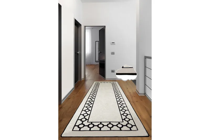 Käytävämatto Jatan 80x200 cm Suorakaide, Ecru