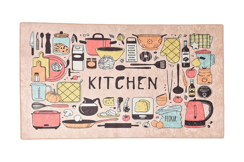 Käytävämatto Masaya 100x300 cm - Monivärinen / Sametti - Kodintekstiilit & matot - Matto - Moderni matto - Käytävämatto