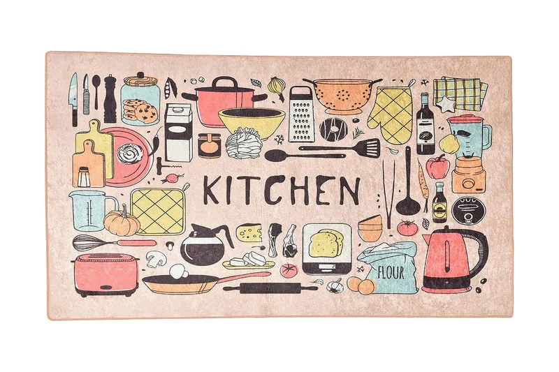 Käytävämatto Masaya 100x300 cm, Monivärinen / Sametti