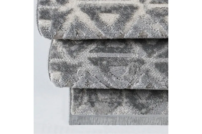 Käytävämatto Naveena 100x400 cm Suorakaide - Harmaa/Kerma - Kodintekstiilit & matot - Matto - Moderni matto - Käytävämatto