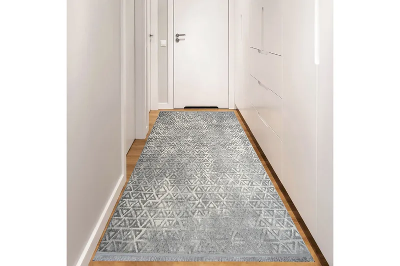 Käytävämatto Naveena 120x400 cm Suorakaide - Harmaa/Kerma - Kodintekstiilit & matot - Matto - Moderni matto - Käytävämatto