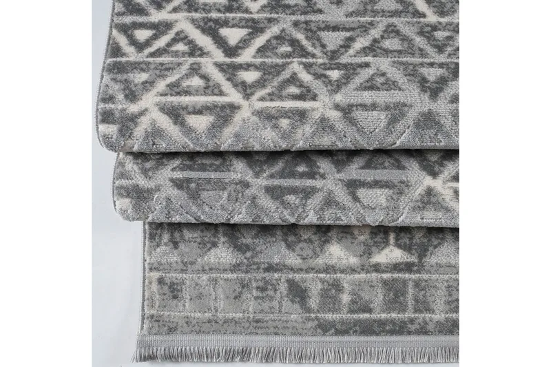 Käytävämatto Naveena 120x450 cm Suorakaide - Harmaa/Kerma - Kodintekstiilit & matot - Matto - Moderni matto - Käytävämatto