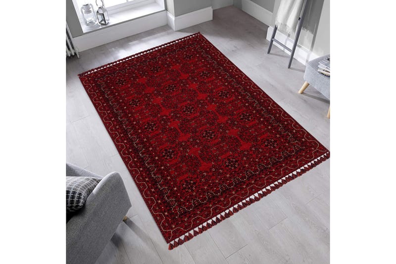 Käytävämatto Norio 80x150 cm Suorakaide - Punainen - Kodintekstiilit & matot - Matto - Moderni matto - Käytävämatto