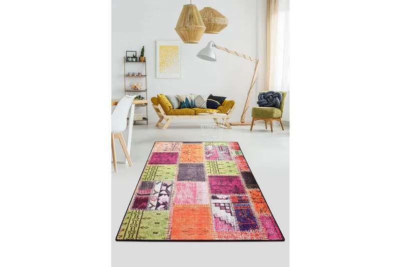 Käytävämatto Sehzade 100x300 cm - Monivärinen / Sametti - Kodintekstiilit & matot - Matto - Moderni matto - Käytävämatto