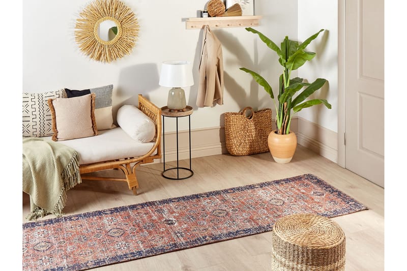 Käytävämatto Kurin 80x300 cm - Sininen - Kodintekstiilit & matot - Matto - Moderni matto - Puuvillamatto