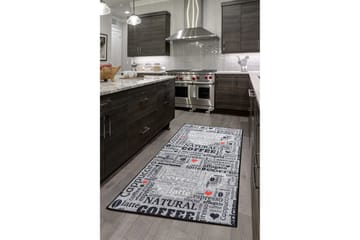Matto Fincan 80x300 cm - Harmaa / Sametti - Kodintekstiilit & matot - Matto - Moderni matto - Käytävämatto