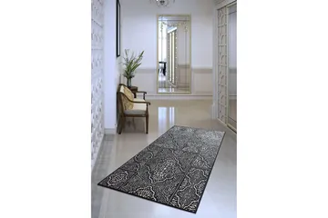 Matto Koshe 80x300 cm - Musta / Sametti - Kodintekstiilit & matot - Matto - Moderni matto - Käytävämatto