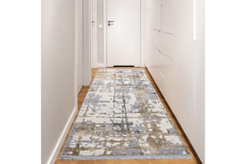 Käytävämatto Naveena 80x500 cm Suorakaide - Harmaa/Beige/Kerma - Kodintekstiilit & matot - Matto - Moderni matto - Käytävämatto