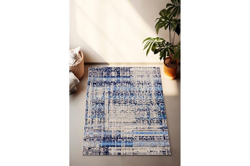 Käytävämatto Stribor Sininen - 80 x 150 cm - Kodintekstiilit & matot - Matto - Moderni matto - Käytävämatto