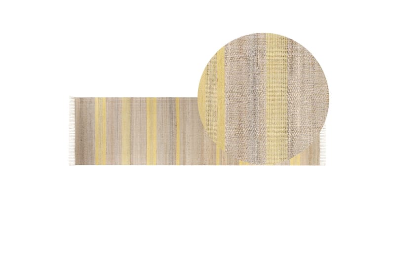 Käytävämatto Talpur 80x300 cm - Keltainen - Kodintekstiilit & matot - Matto - Moderni matto - Sisalmatto