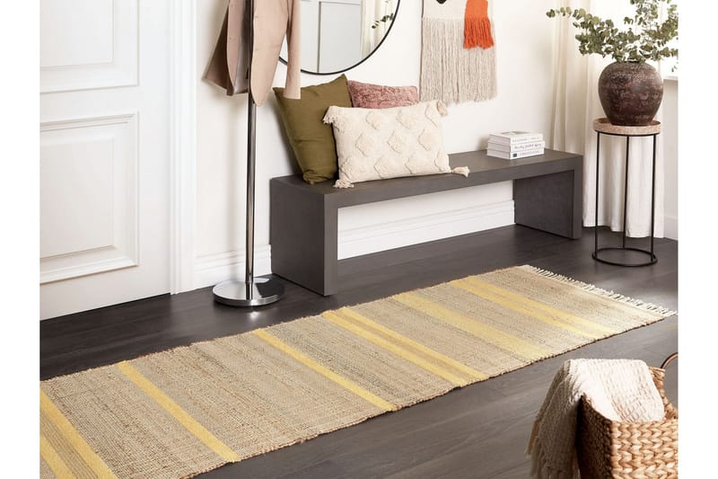 Käytävämatto Talpur 80x300 cm - Keltainen - Kodintekstiilit & matot - Matto - Moderni matto - Sisalmatto