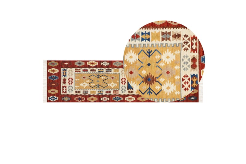 Käytävämatto Voskehat 80x300 cm - Punainen - Kodintekstiilit & matot - Matto - Moderni matto - Villamatto