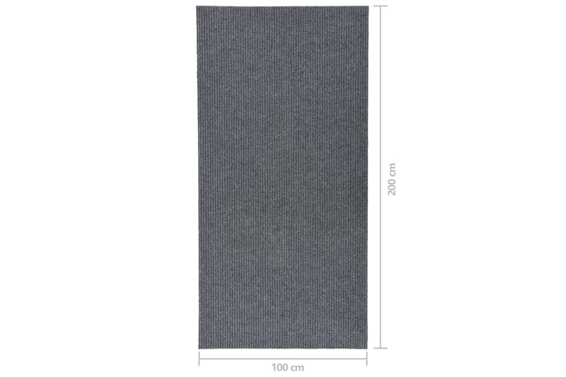 Käytävän kuramatto 100x200 cm harmaa - Harmaa - Kodintekstiilit & matot - Matto - Moderni matto - Käytävämatto