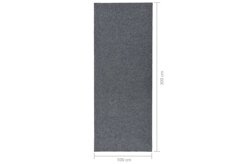 Käytävän kuramatto 100x300 cm harmaa - Harmaa - Kodintekstiilit & matot - Matto - Moderni matto - Käytävämatto