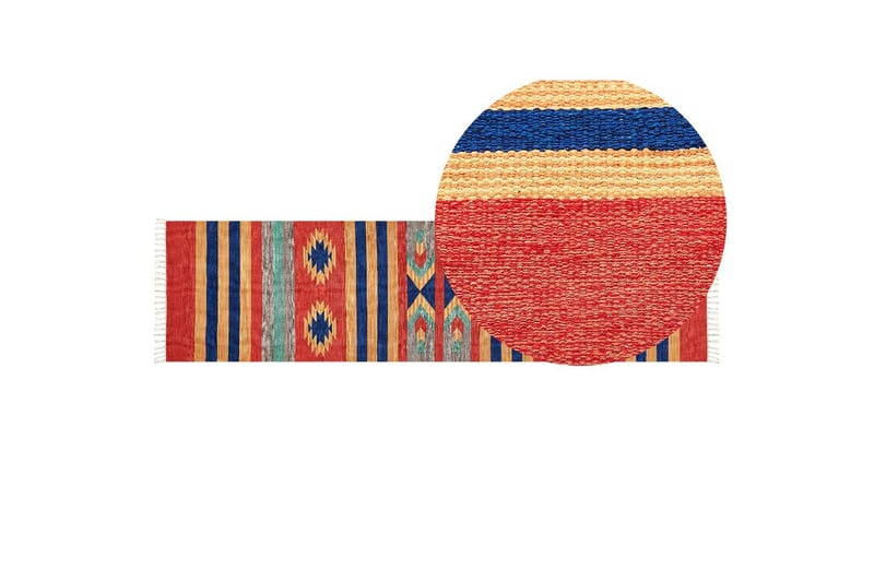 Kelim-matto Hatis - 80x300 cm - Kodintekstiilit & matot - Matto - Moderni matto - Käytävämatto