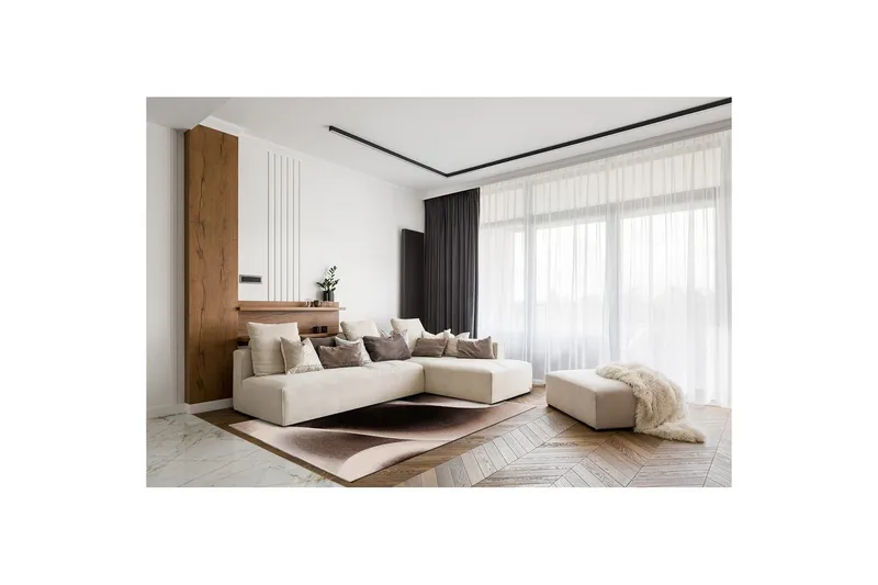 Koneella kudottu matto Brilliance Modern - 140x200 cm, Mokka - Kodintekstiilit & matot - Matto - Moderni matto - Wilton-matto