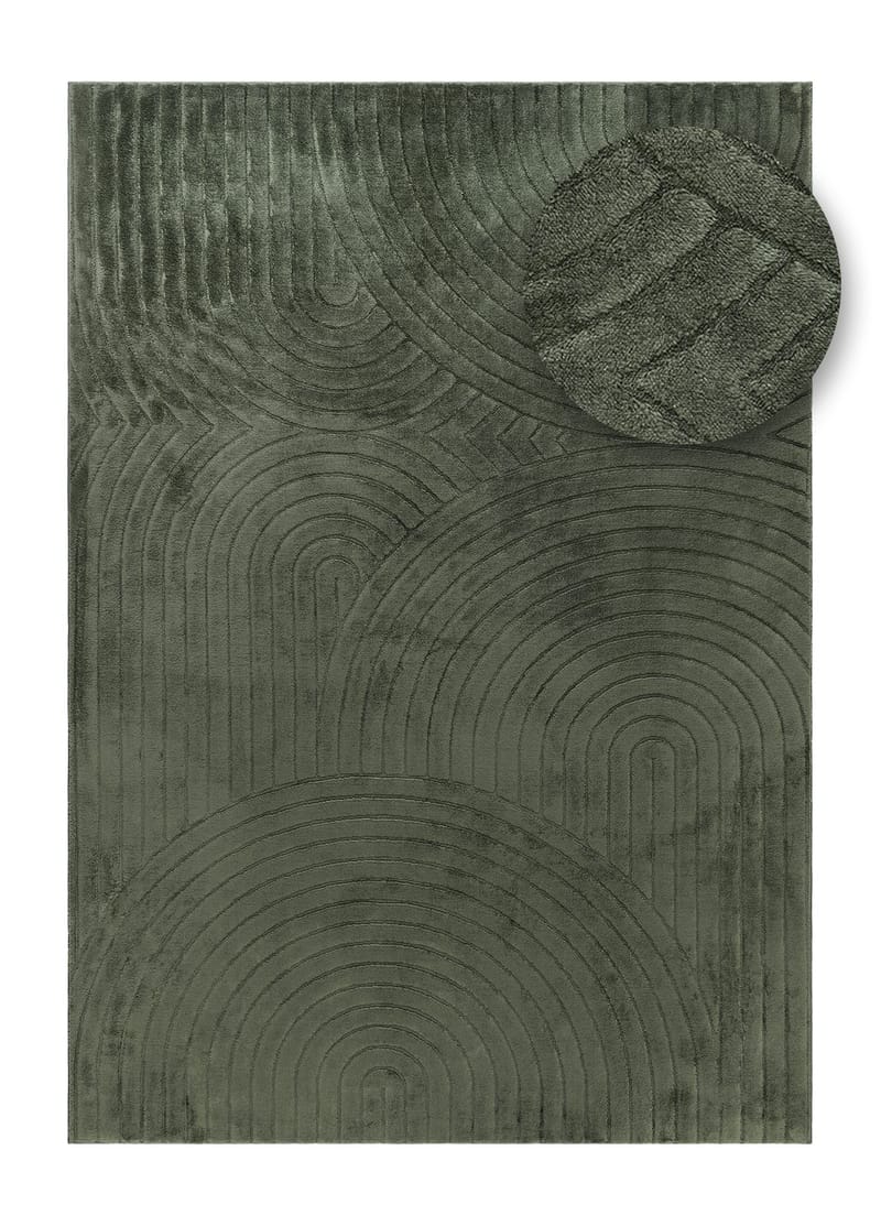 Konekudottu matto Cozy Zen 155x230 cm - Smaragdinvihreä - Kodintekstiilit & matot - Matto - Moderni matto - Wilton-matto