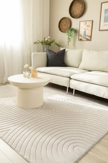 Konekudottu matto Cozy Zen 200x290 cm - Harmaa - Kodintekstiilit & matot - Matto - Moderni matto - Wilton-matto