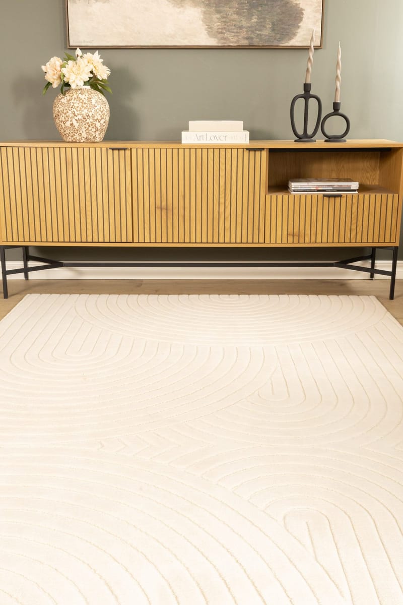 Konekudottu matto Cozy Zen 200x290 cm - Luonnonväri - Kodintekstiilit & matot - Matto - Moderni matto - Wilton-matto