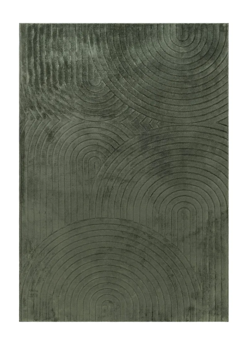 Konekudottu matto Cozy Zen 200x290 cm, Smaragdinvihreä