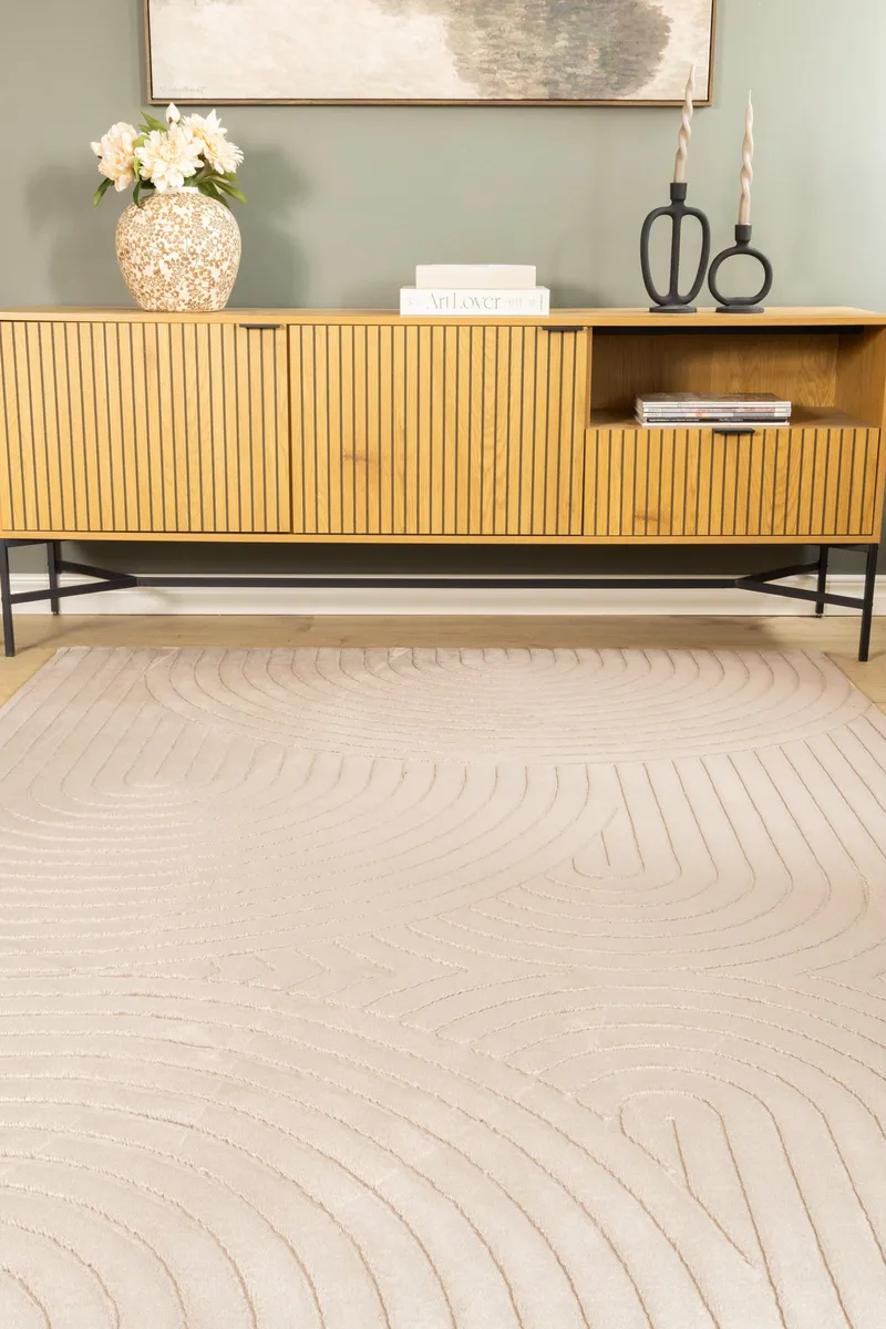 Konekudottu matto Cozy Zen 200x290 cm - Taupe - Kodintekstiilit & matot - Matto - Moderni matto - Wilton-matto