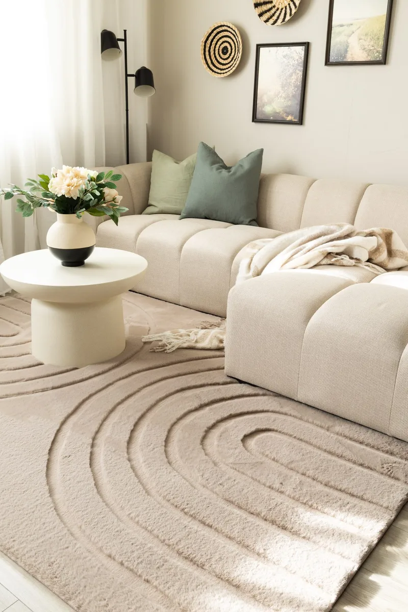 Konekudottu matto Heaven Art 240x340 cm - Taupe - Kodintekstiilit & matot - Matto - Moderni matto - Wilton-matto