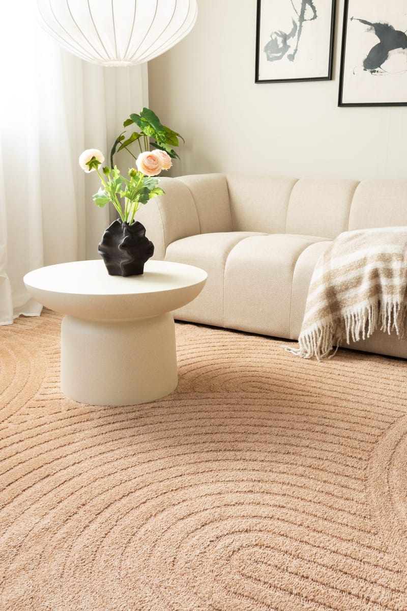 Konekudottu matto KM Home Genova Zen 160x230 cm Peach - Peach - Kodintekstiilit & matot - Matto - Moderni matto - Wilton-matto