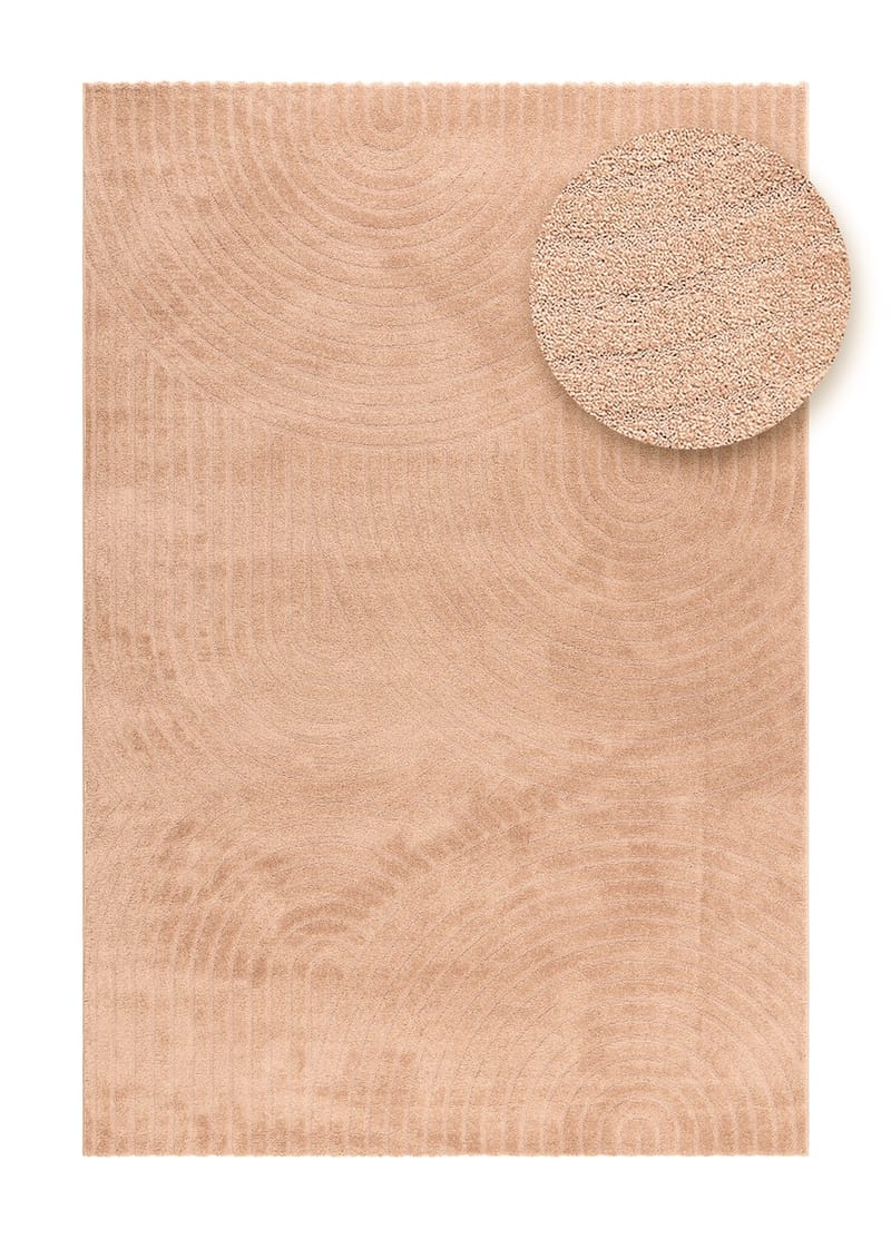Konekudottu matto KM Home Genova Zen 160x230 cm Peach - Peach - Kodintekstiilit & matot - Matto - Moderni matto - Wilton-matto