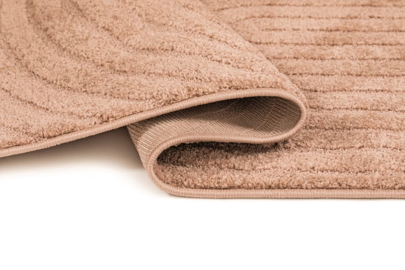 Konekudottu matto KM Home Genova Zen pyöreä 240x240 cm Peach - Persikka - Kodintekstiilit & matot - Matto - Moderni matto - Wilton-matto