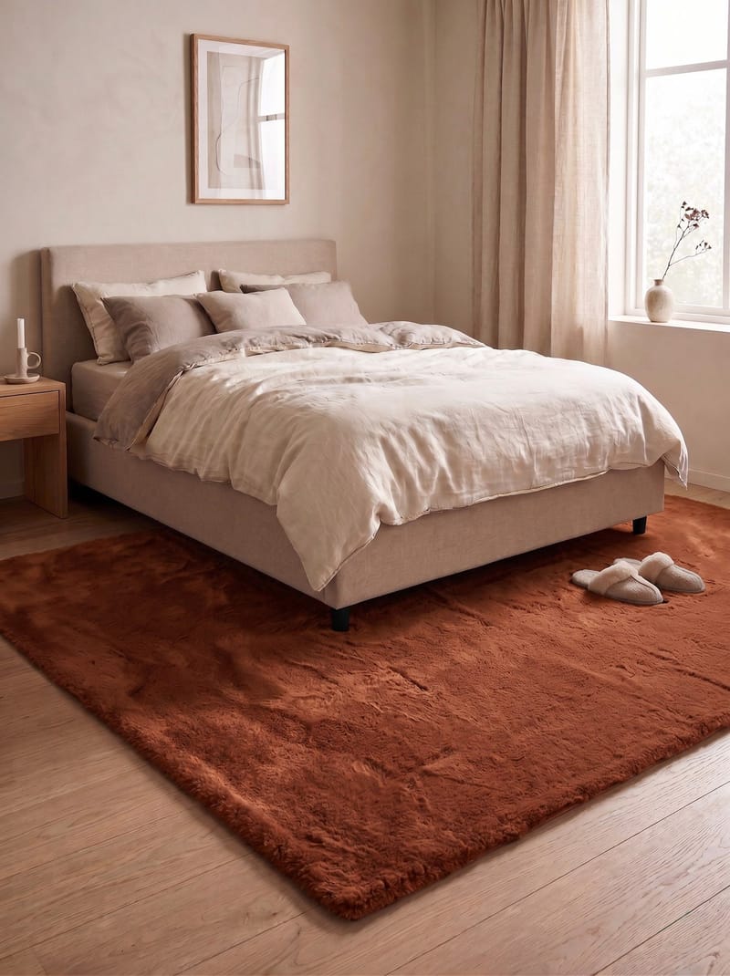 Konekudottu matto KM Home Heaven Deluxe 160x230 Ruoste - ruoste - Kodintekstiilit & matot - Matto - Moderni matto - Wilton-matto