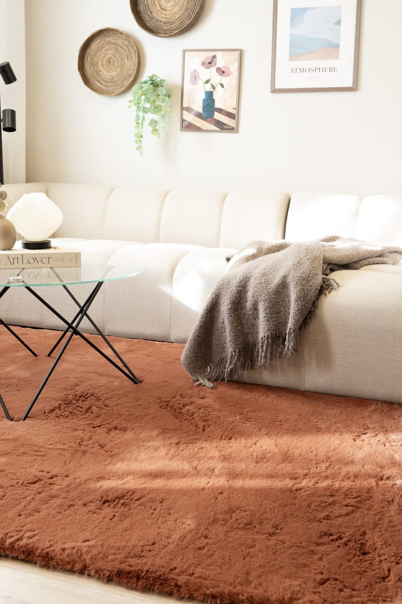 Konekudottu matto KM Home Heaven Deluxe 160x230 Ruoste - ruoste - Kodintekstiilit & matot - Matto - Moderni matto - Wilton-matto