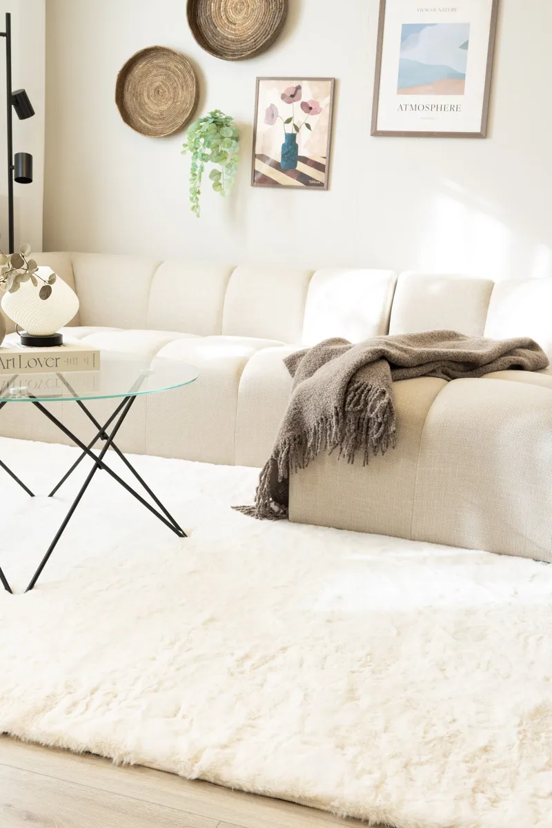 Konekudottu matto KM Home Heaven Deluxe 230x330 Creme - kermanvärinen - Kodintekstiilit & matot - Matto - Moderni matto - Nukkamatto