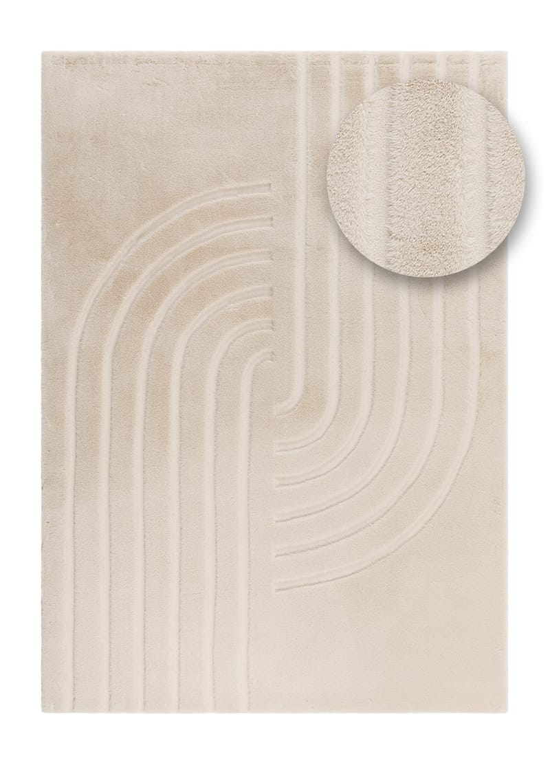 Konekudottu matto KM Home Heaven Modern 160x230 Luonnonvärinen - Luonnonvärinen - Kodintekstiilit & matot - Matto - Moderni matto - Wilton-matto