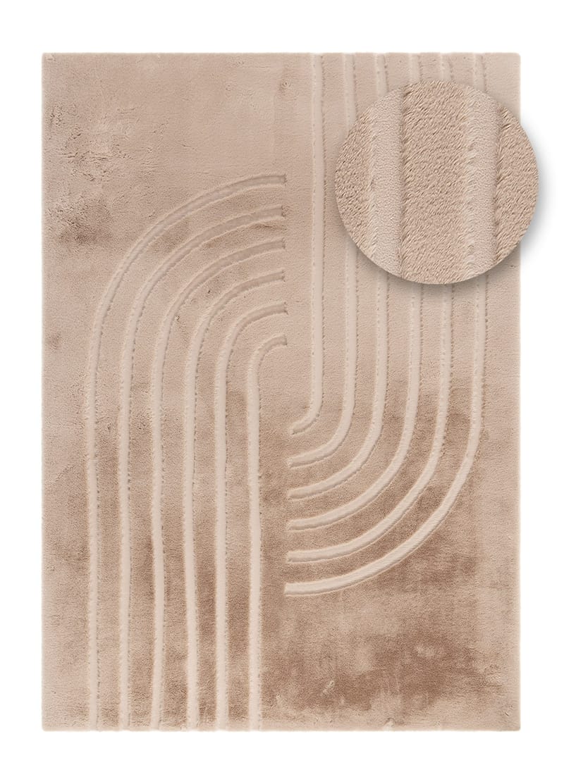 Konekudottu matto KM Home Heaven Modern 200x290 taupe - Taupe - Kodintekstiilit & matot - Matto - Moderni matto - Wilton-matto