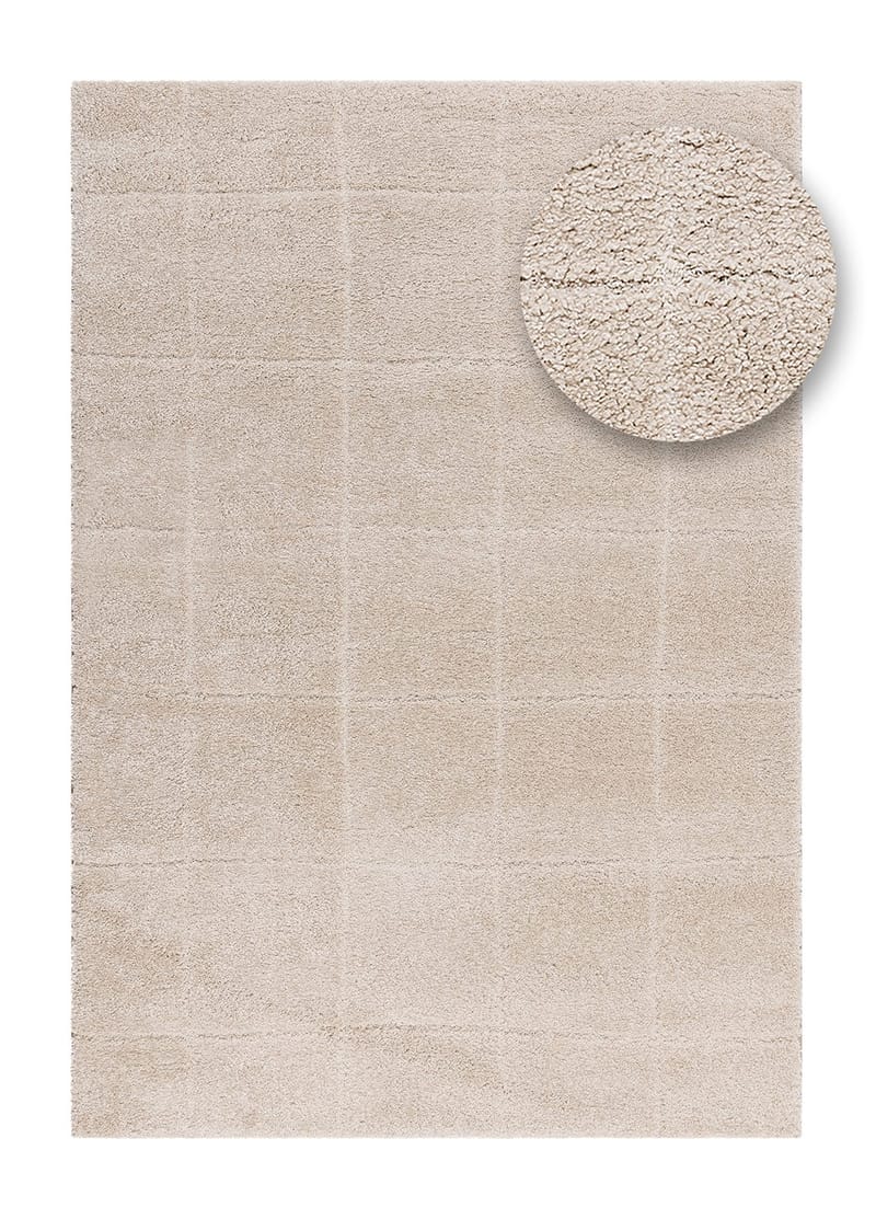 Konekudottu matto KM Home Montana Square 140x200 Pellava - pellava - Kodintekstiilit & matot - Matto - Moderni matto - Wilton-matto