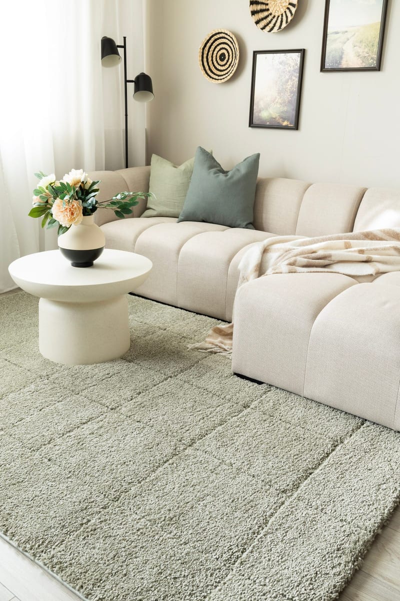 Konekudottu matto KM Home Montana Square 160x230 vihreä - Vihreä - Kodintekstiilit & matot - Matto - Moderni matto - Wilton-matto