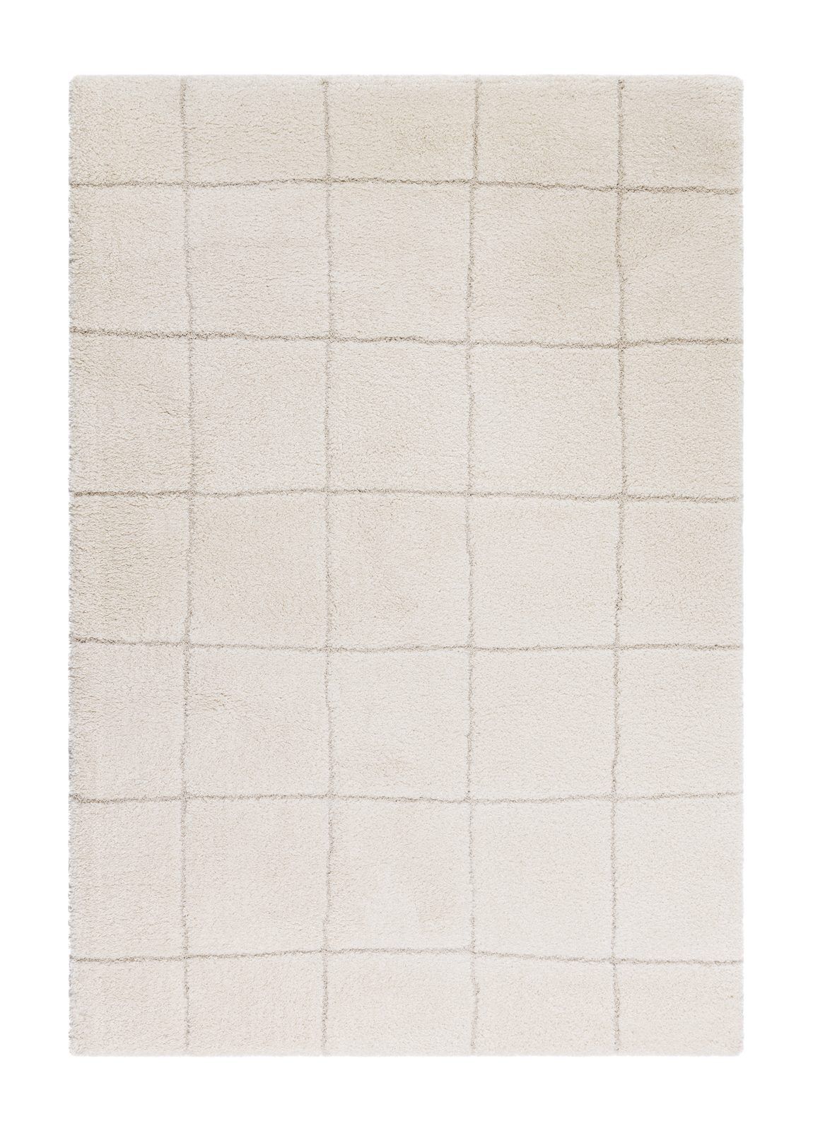 Konekudottu matto KM Home Montana Square 200x290 Creme - Creme