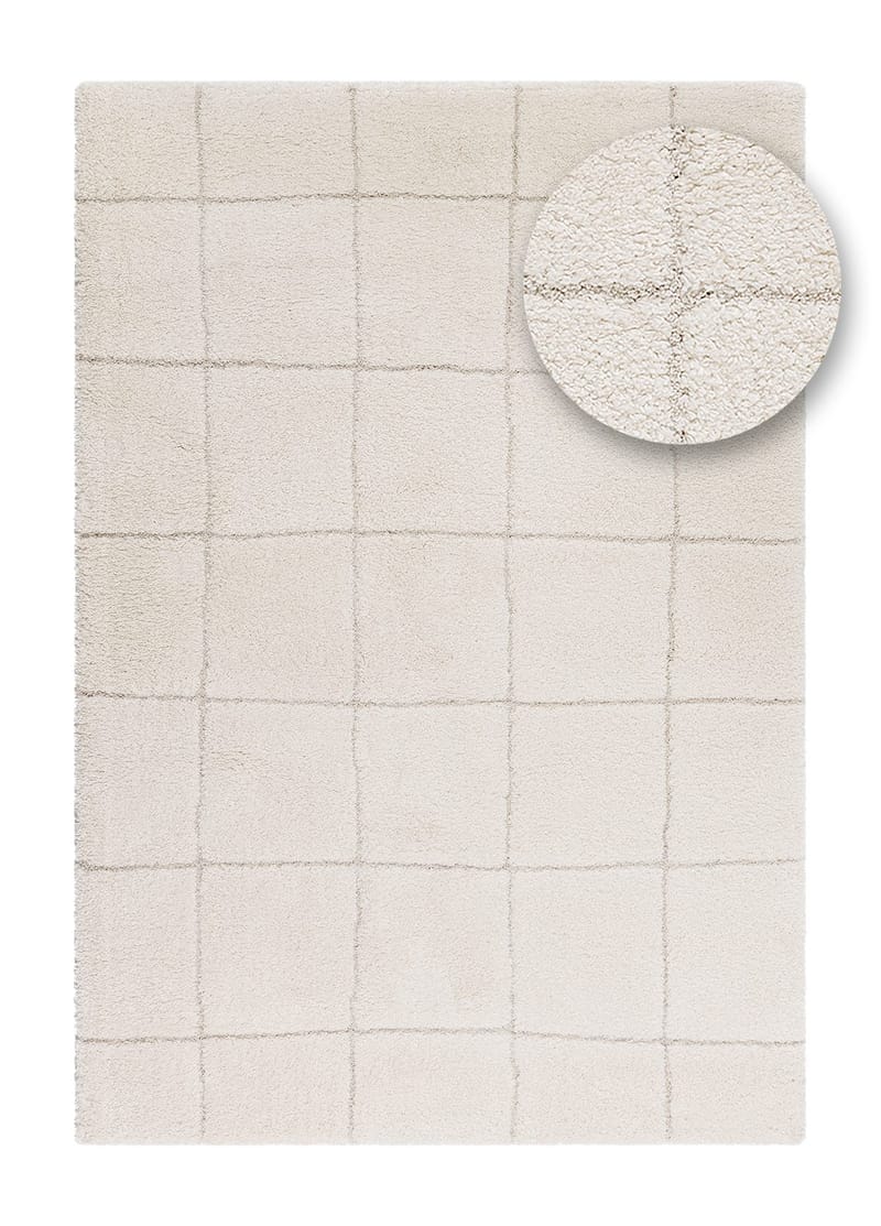 Konekudottu matto KM Home Montana Square 240x340 Creme - Kerma - Kodintekstiilit & matot - Matto - Moderni matto - Wilton-matto