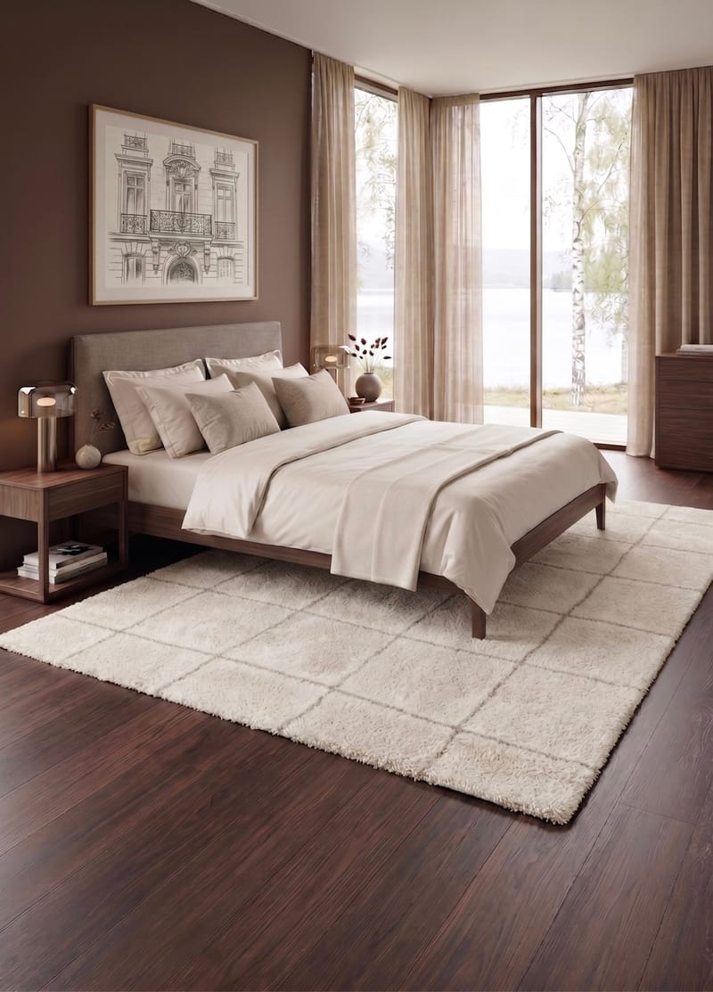 Konekudottu matto KM Home Montana Square 240x340 Creme - Kerma - Kodintekstiilit & matot - Matto - Moderni matto - Wilton-matto