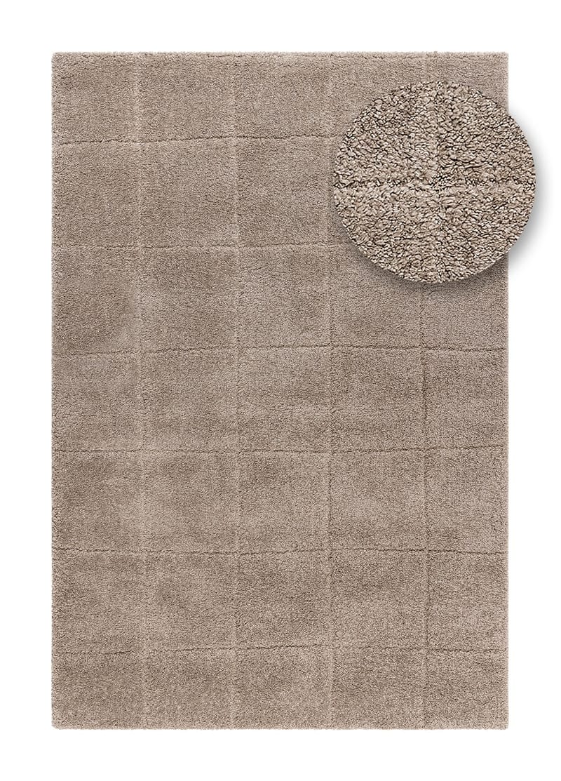 Konekudottu matto KM Home Montana Square 240x340 Greige - Greige - Kodintekstiilit & matot - Matto - Moderni matto - Wilton-matto