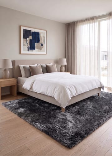 Konekudottu matto KM Home Novelle 200x290 Grafiitti - Grafiitti - Kodintekstiilit & matot - Matto - Moderni matto - Nukkamatto
