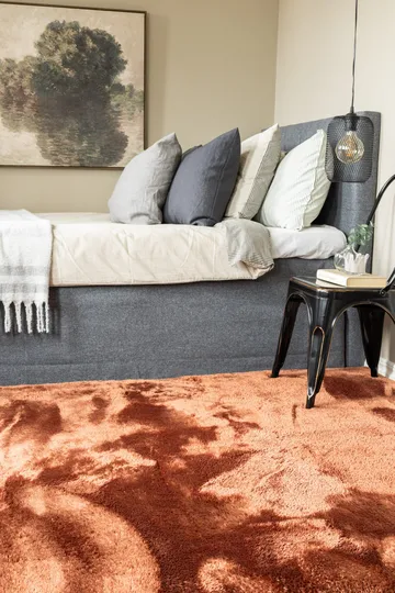 Konekudottu matto KM Home Novelle NELIÖ 200x200 Kupari - Kupari - Kodintekstiilit & matot - Matto - Moderni matto - Nukkamatto