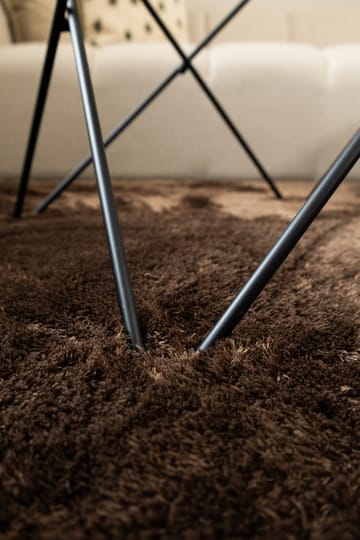 Konekudottu matto KM Home Novelle PYÖREÄ 160x160 Suklaa - Suklaa - Kodintekstiilit & matot - Matto - Moderni matto - Nukkamatto