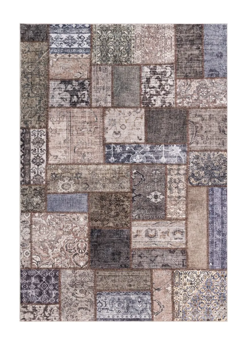 Konekudottu matto KM Home Tarfaya Patch KÄYTÄVÄMATTO 80x300 Smaragdinvihreä, Smaragdinvihreä