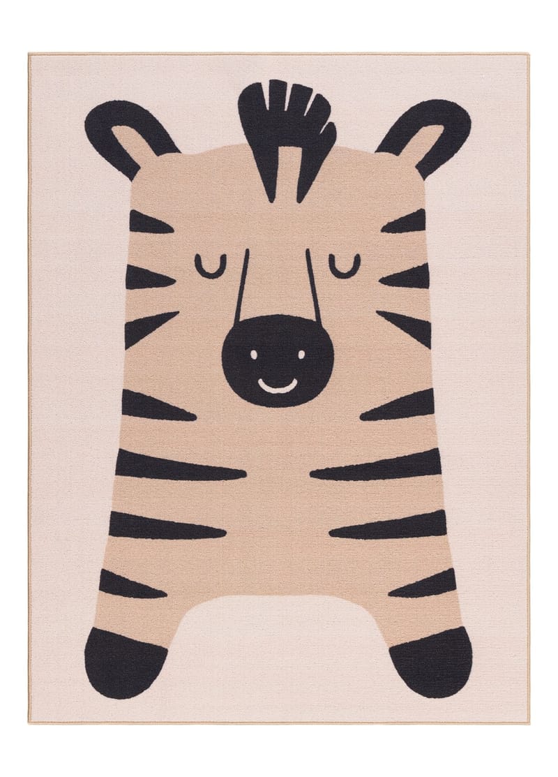 Konekudottu matto KM Home Play Zebra 120x160 Pellava, Pellava