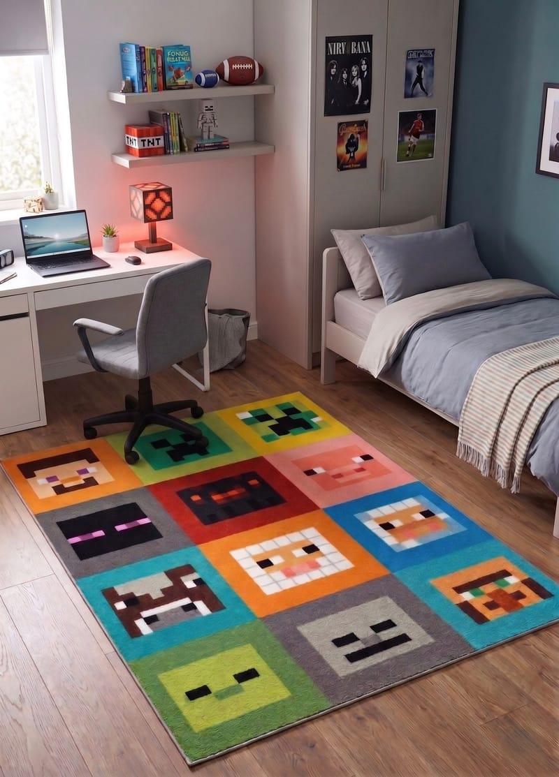 Konekudottu matto KM Home Play Mining 120x160 Multi - Multi - Kodintekstiilit & matot - Matto - Moderni matto - Wilton-matto