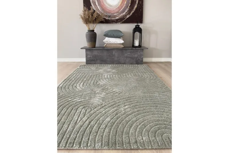 Koneneulottu matto Genova Zen - 240x340 cm, Vihreä - Kodintekstiilit & matot - Matto - Moderni matto - Wilton-matto