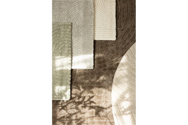 Koneneulottu matto Genova Zen Pyöreä - 200x200 cm, Mokka - Kodintekstiilit & matot - Matto - Moderni matto - Wilton-matto